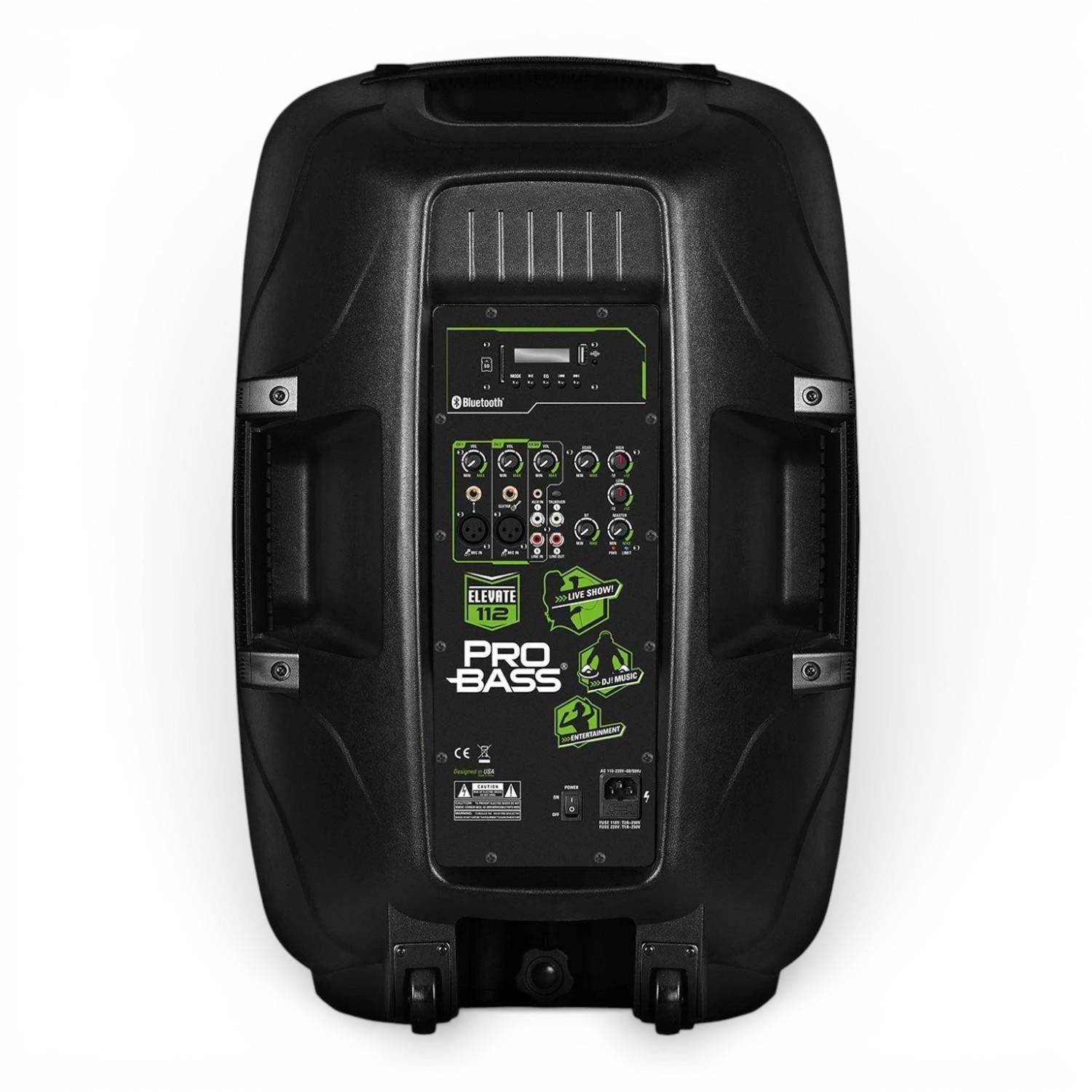 Parlante Activo PROBASS 12" 100W RMS con Bluetooth TWS+Atril