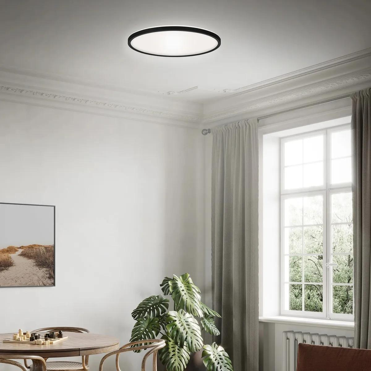 Plafón LED Sobrepuesto 30W/30CM/2400LM/6500°K Negro Elegant