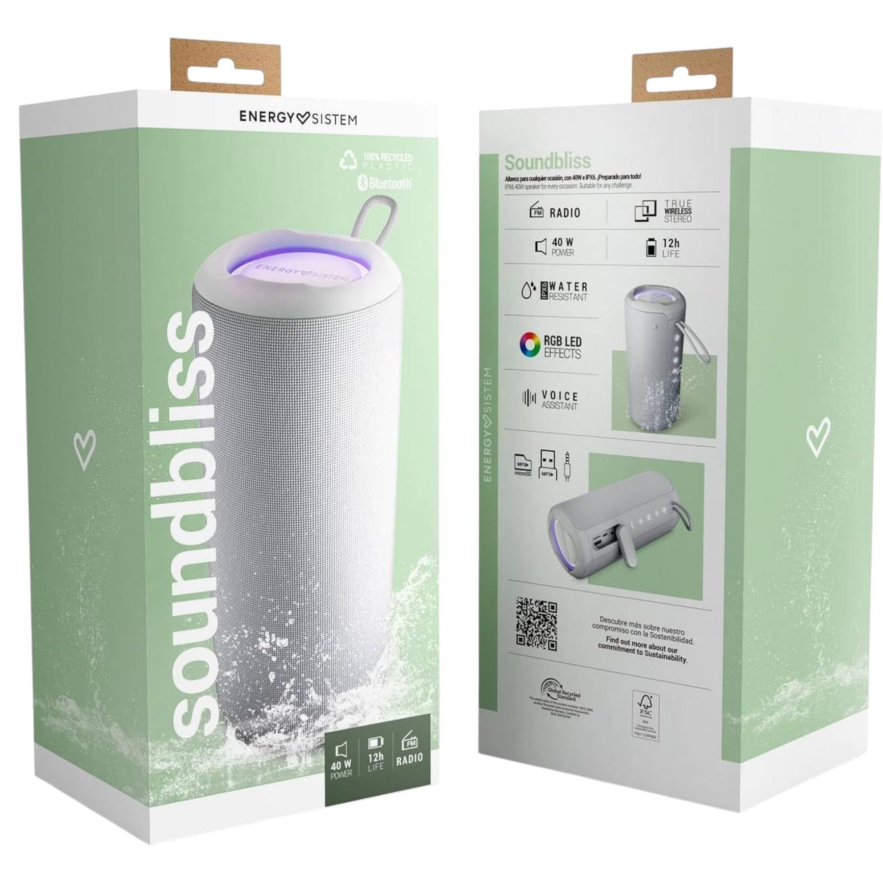 Parlante Portátil BT Energy Sistem Soundbliss TWS 40W /12Hrs