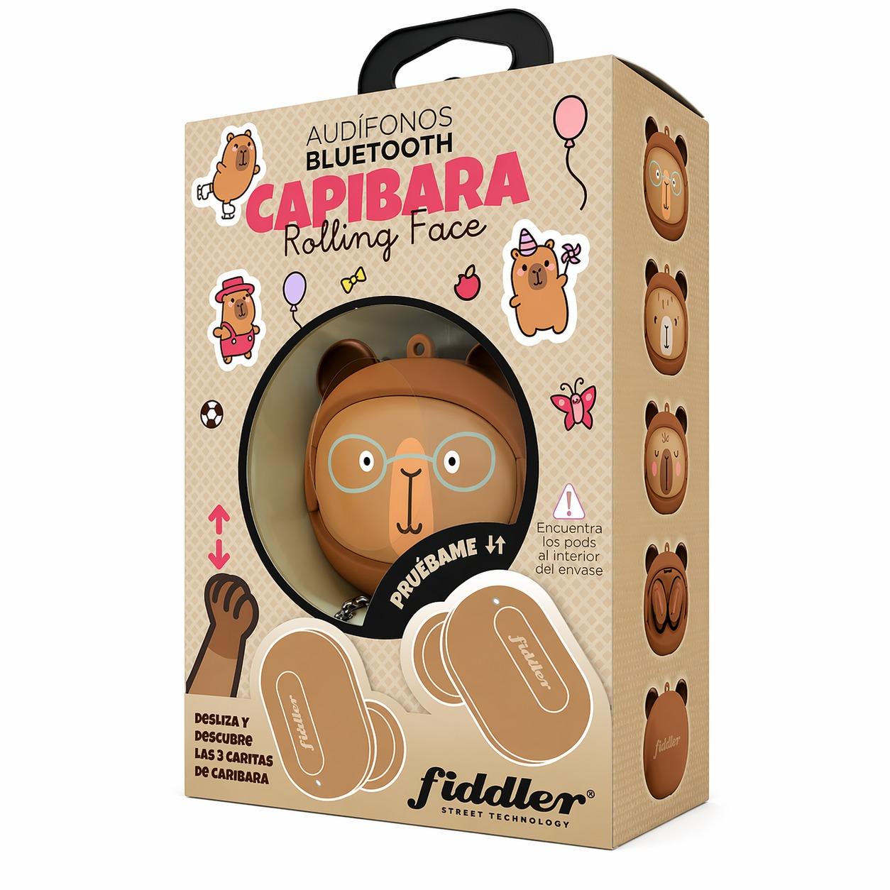 Audífonos Bluetooth Capibara Rolling Face  In Ear TWS