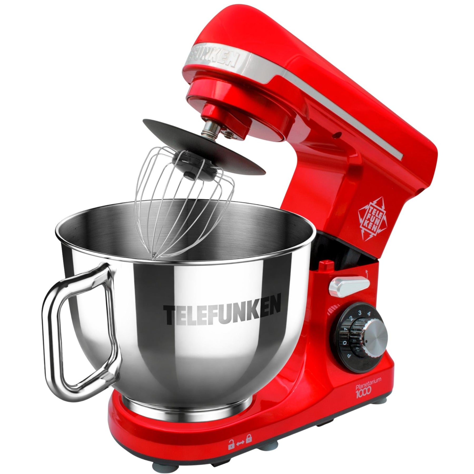 Batidora de Mesa Planetaria Telefunken 1100W 5.7L Vintage
