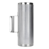 Guiro Musical Ultra Compacto Inoxidable 25x7cm con Cepillo