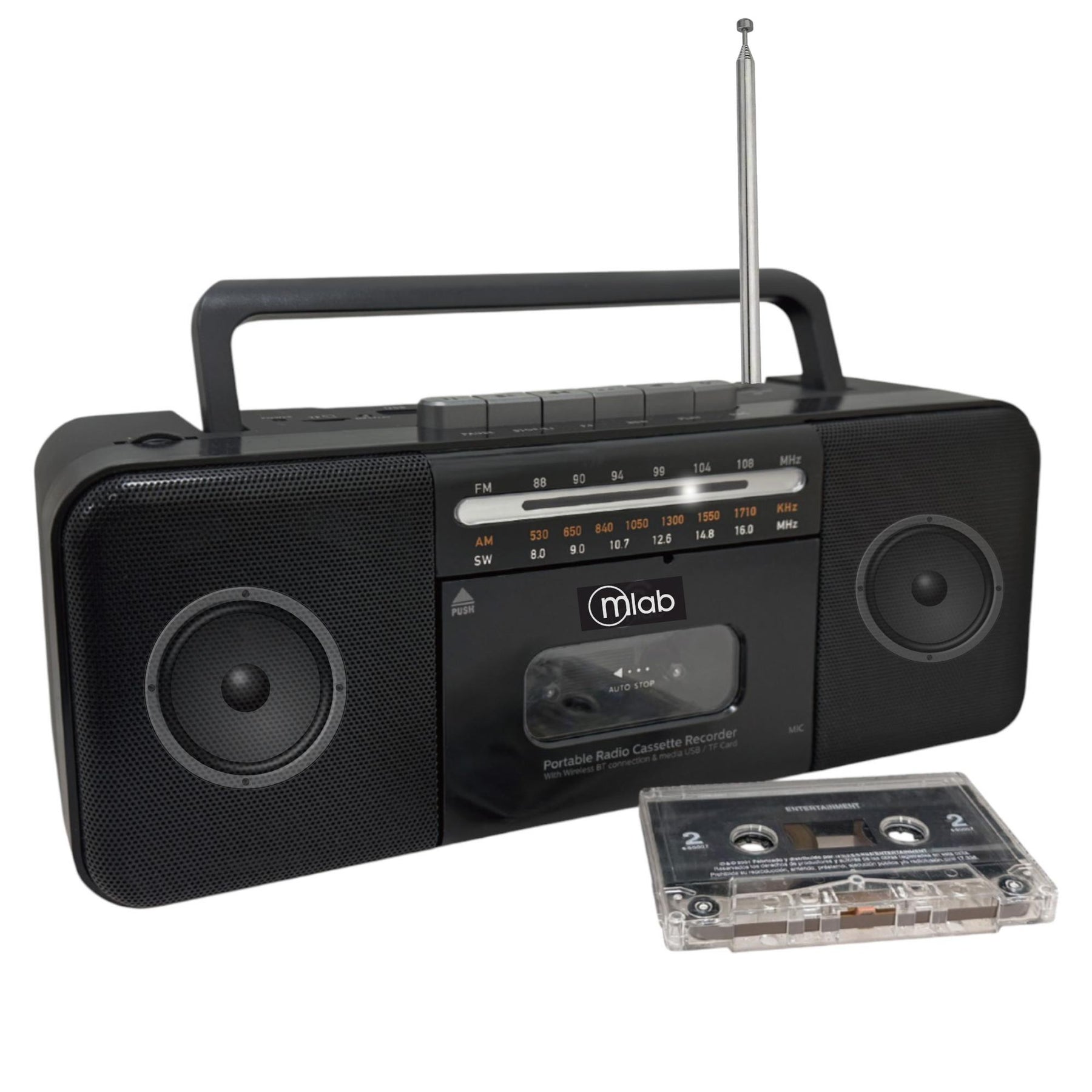Radio AM/ FM/ BT/ Mp3/ Bluetooth  Con Cassette CF-28  Old Time 1980'S