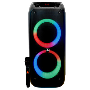 Parlante Karaoke Flaming BIG BASS Dual 8" MicWireless 60WRMS 09566