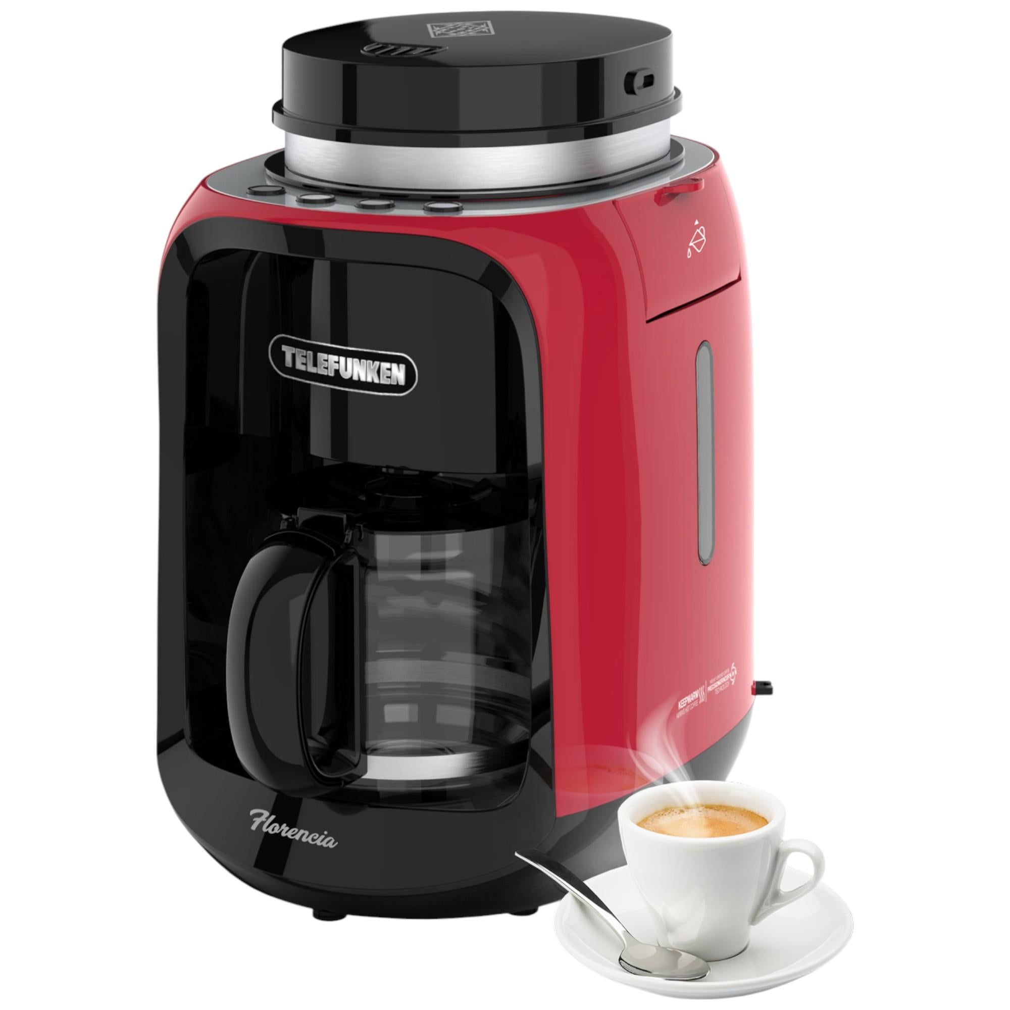 Cafetera Eléctrica KeepWarm  Florencia con Molinillo 600ML