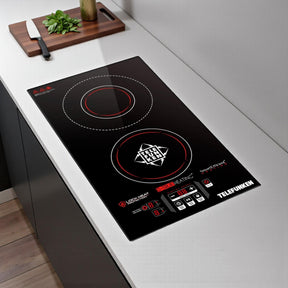 Cocina Eléctrica Encimera Dual Vitrocerámica Touch 3200W SEC