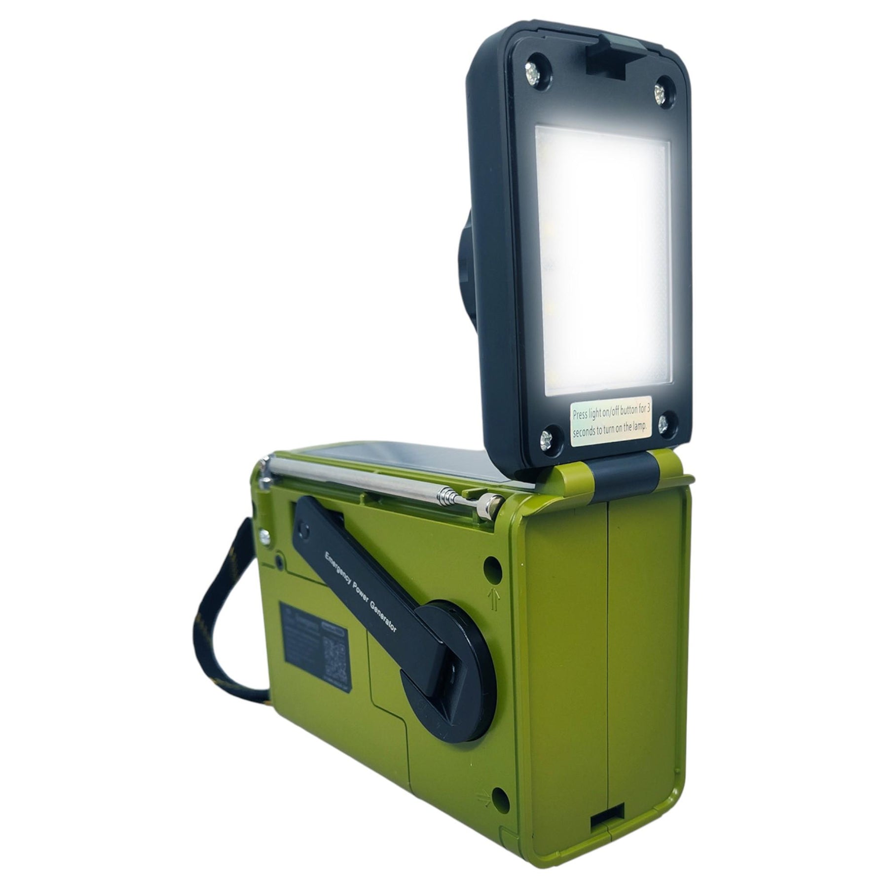 Radio de Emergencia Solar Recargable + Dinamo AM/ FM/ SW/ BT Green Edition