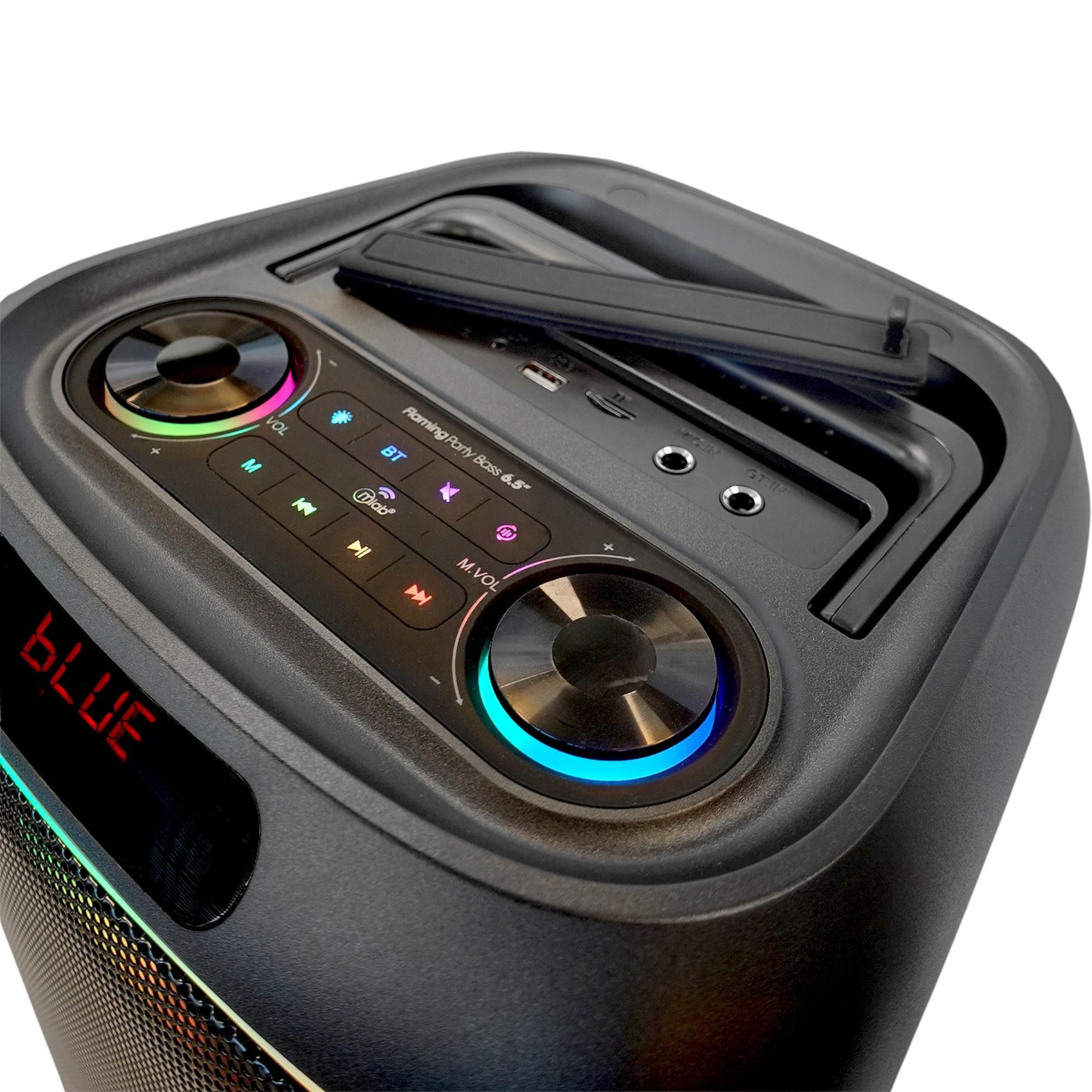 Parlante Karaoke 6" Flaming Party Bass Black MicWireless 45W