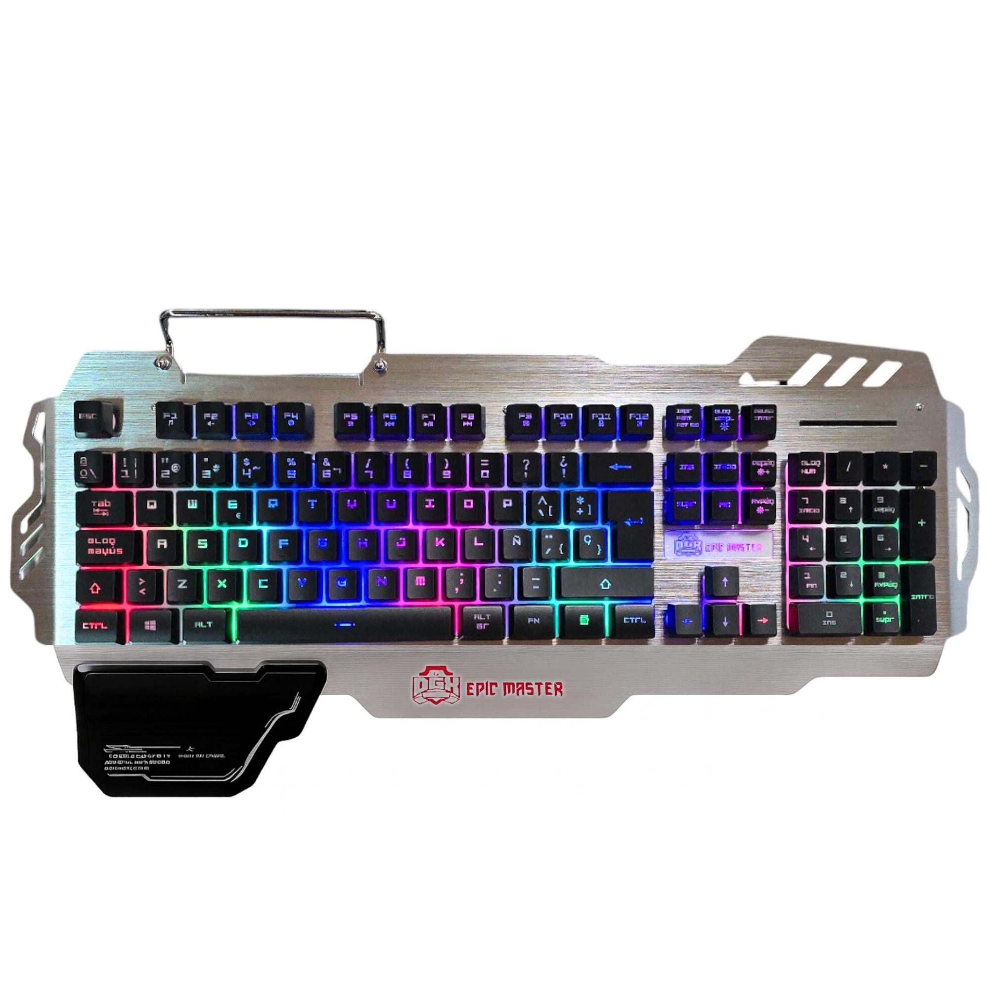 Teclado Gamer Profesional DGX Epic Master RGB + Apoya Muñeca