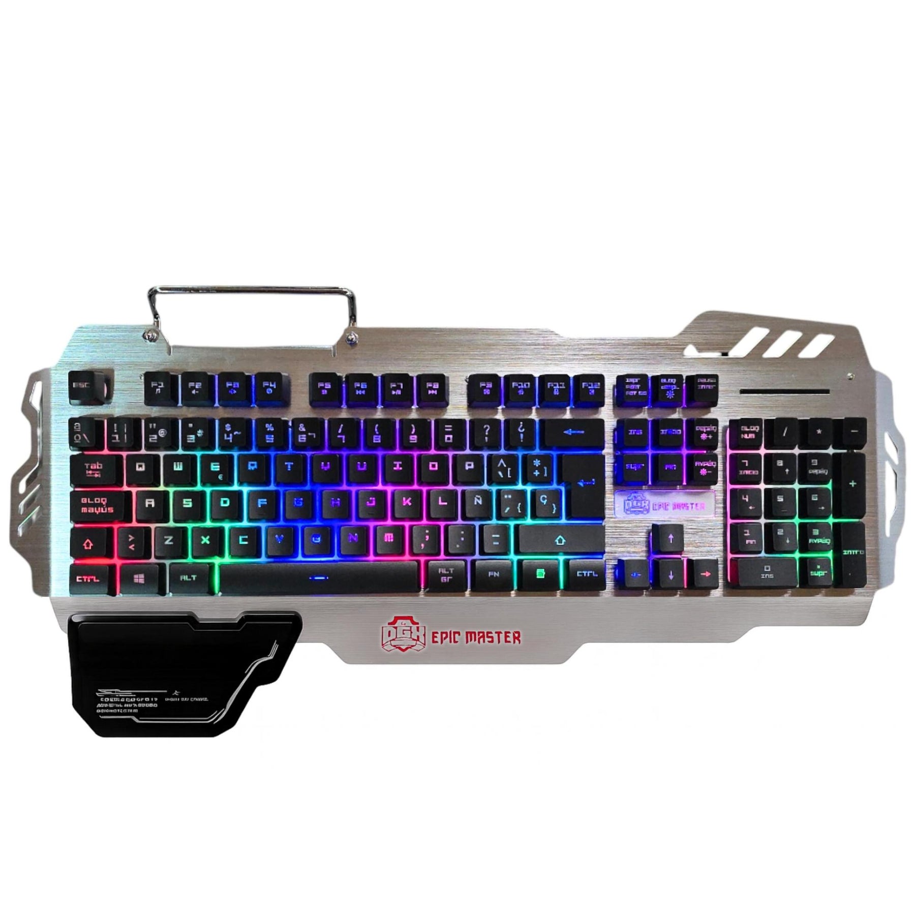 Teclado Gamer Profesional DGX Epic Master RGB + Apoya Muñeca
