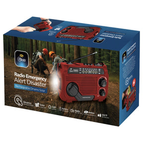 Radio de Emergencia Solar Recargable + Dinamo AM/ FM/ SW/ BT