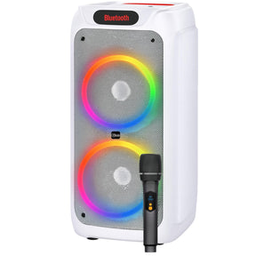 Parlante Karaoke Flaming BIG BASS Dual 8" MicWireless 60WRMS