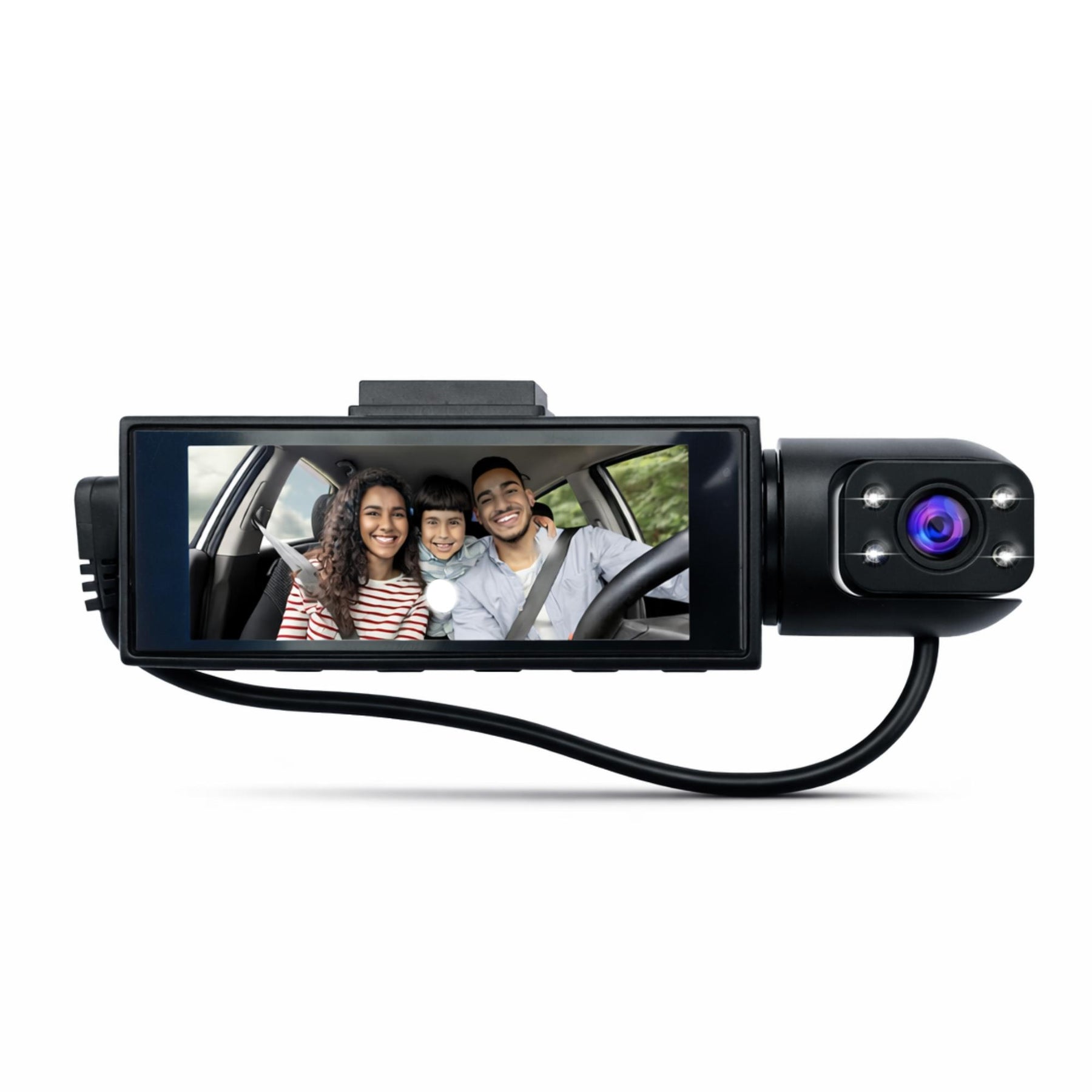 Dashcam Cámara Frontal e Interior con Visión Nocturna FHD