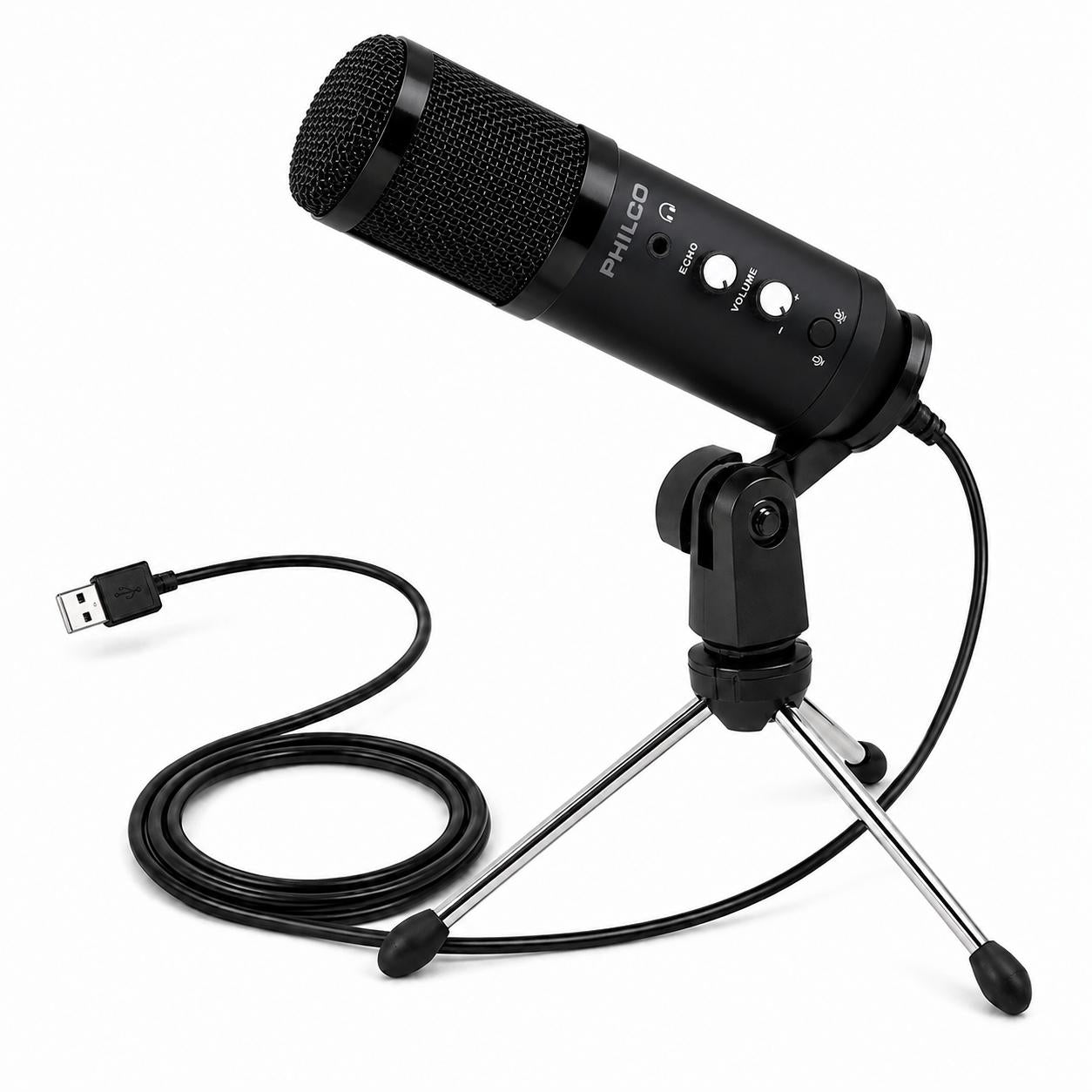 Micrófono Condensador USB Antipop Alta Fidelidad con Trípode
