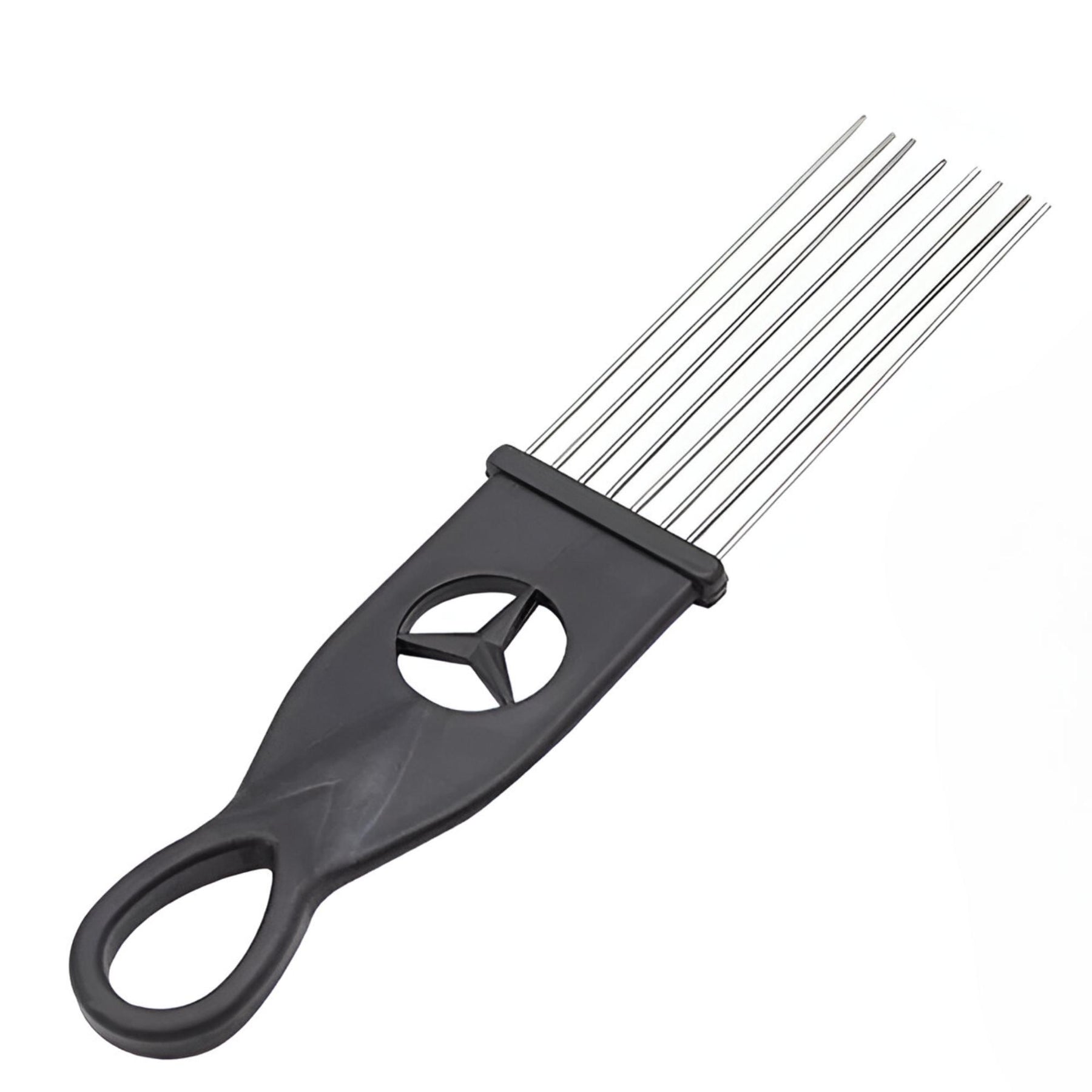 Guiro Musical Ultra Compacto Inoxidable 25x7cm con Cepillo