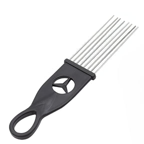 Guiro Musical Ultra Compacto Inoxidable 25x7cm con Cepillo