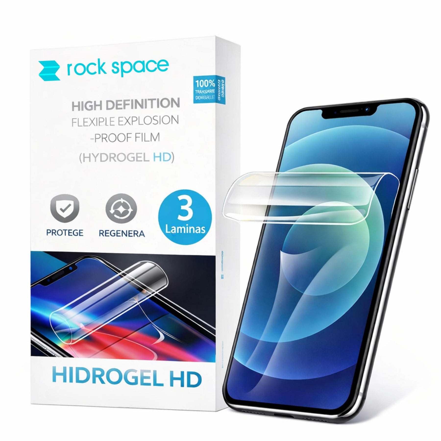 Pack 3 Hidrogel Rock Space HD para Apple iPhone 13 Pro