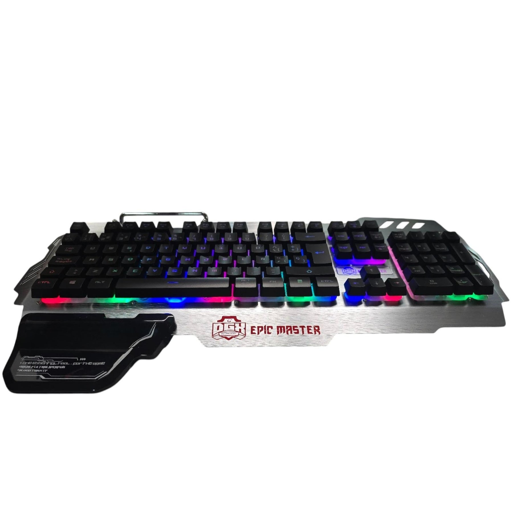 Teclado Gamer Profesional DGX Epic Master RGB + Apoya Muñeca