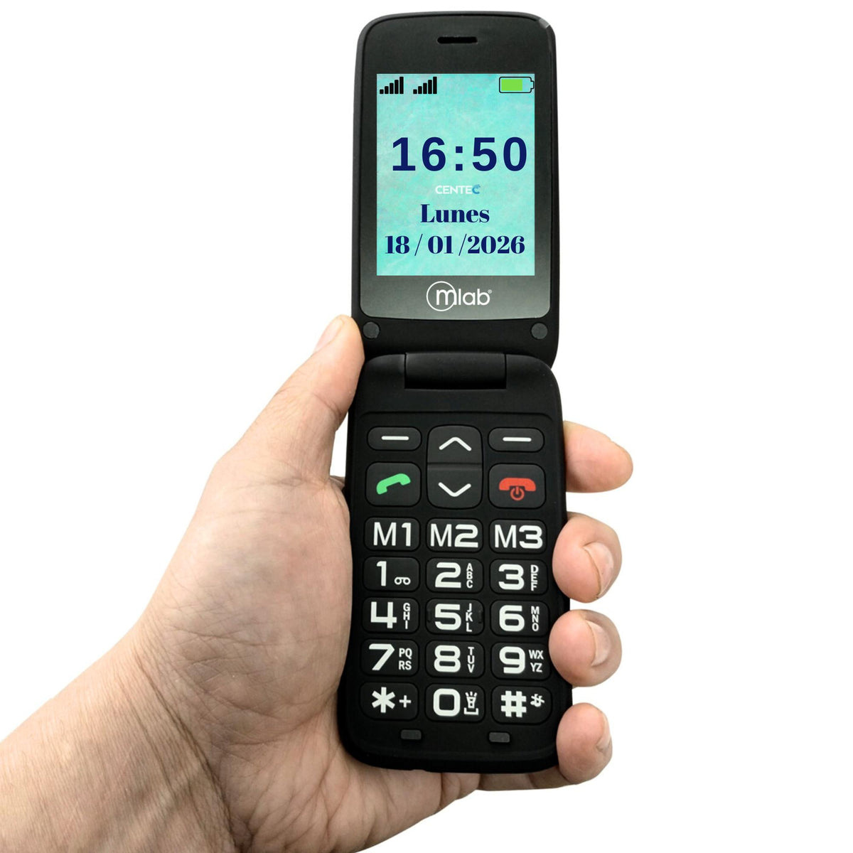 Teléfono Senior Adulto Mayor 4G Almeja con Base de  Carga BK