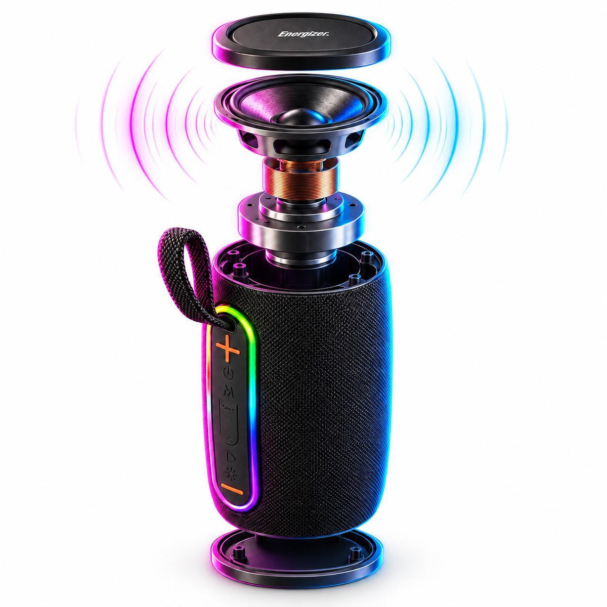Parlante Bluetooth RGB 10W con Power Bank V2 Edition