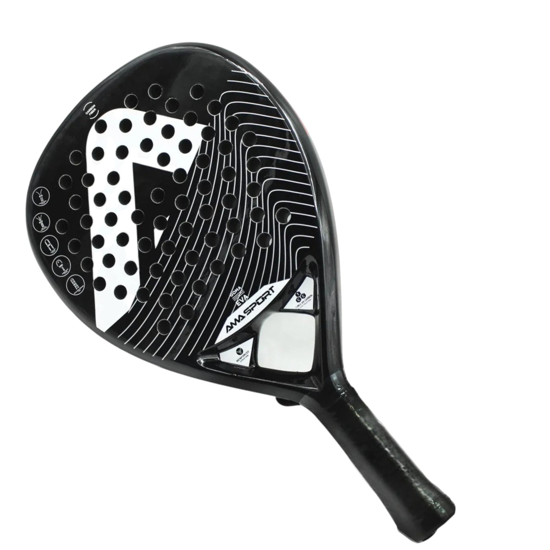 Pala de Padel Ama Sport Fibra de Carbono Reforzada 12K EVA