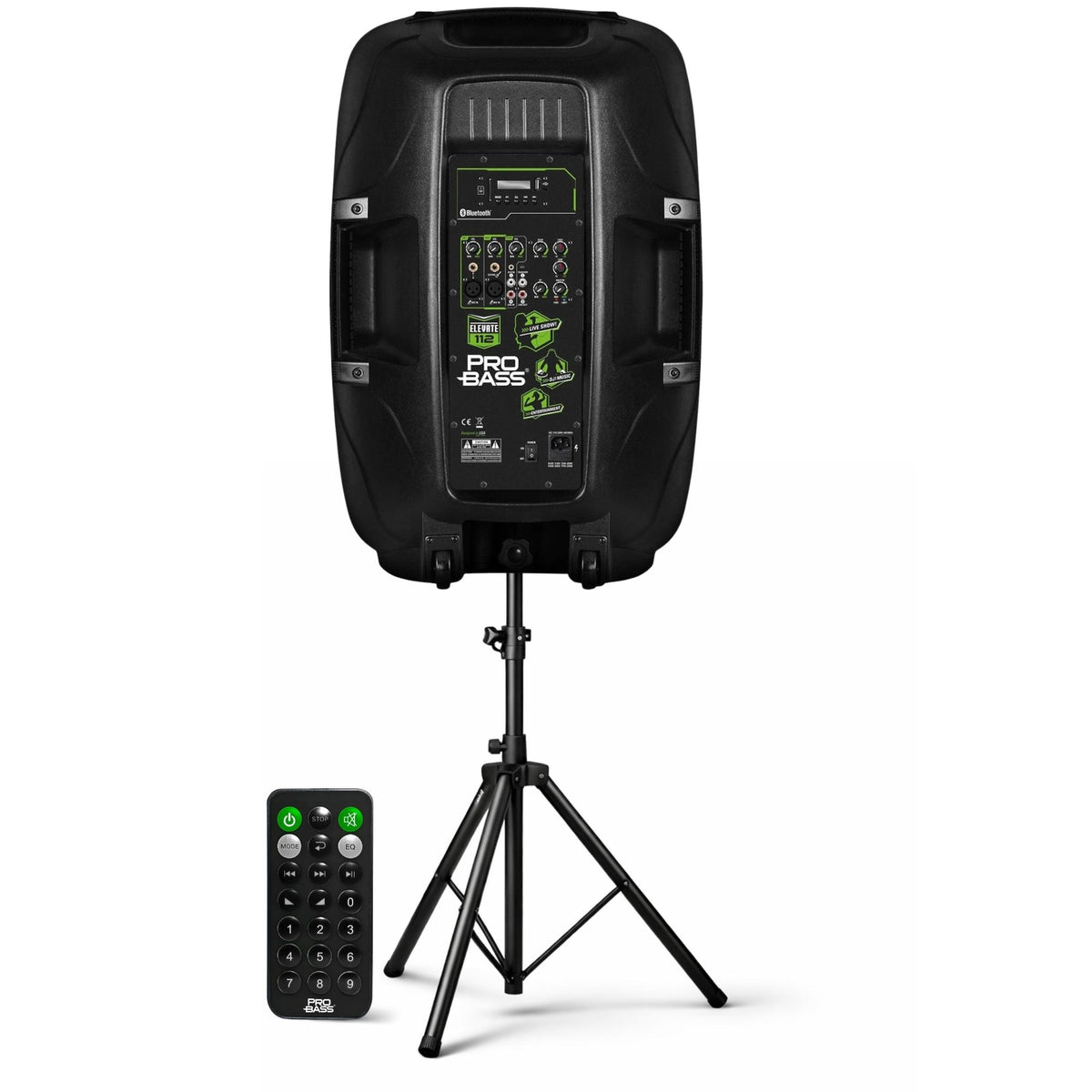 Parlante Activo PROBASS 12" 100W RMS con Bluetooth TWS+Atril