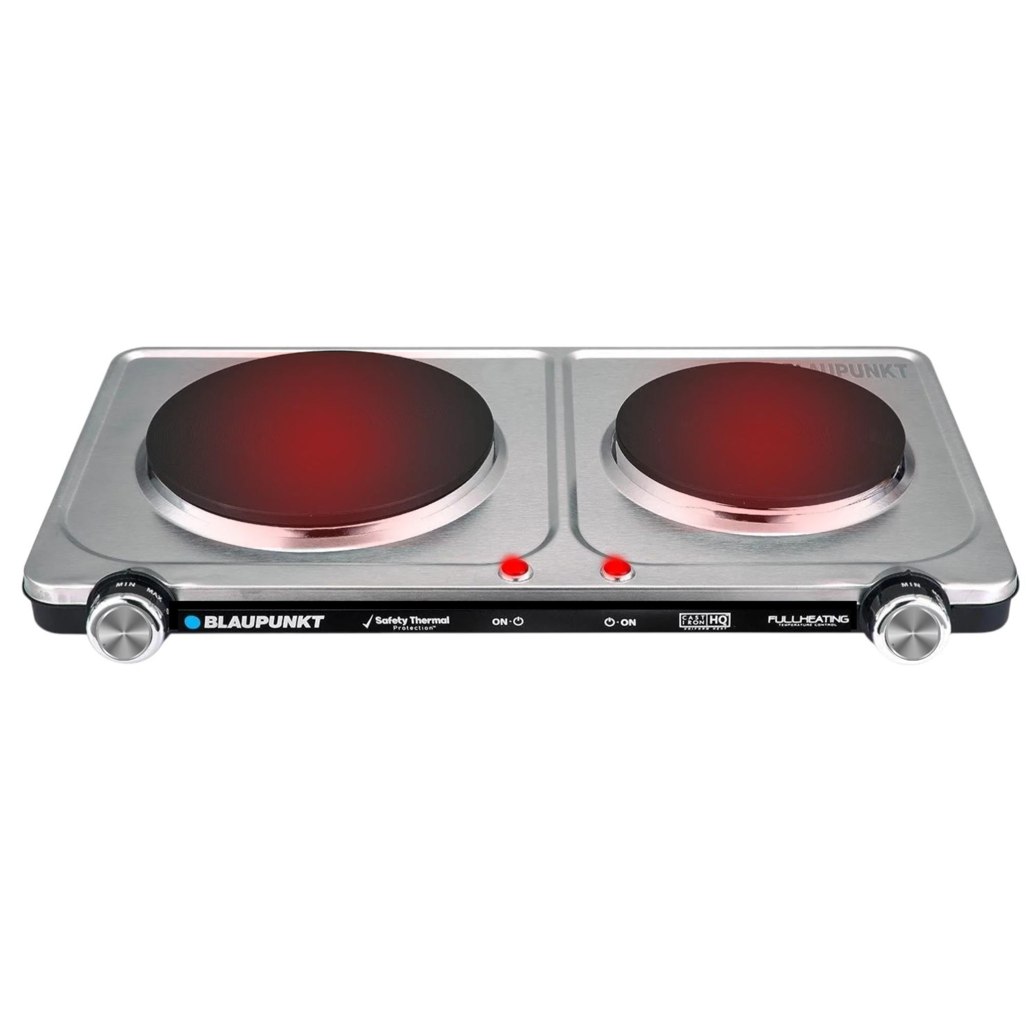 Cocina Encimera Eléctrica Inox Dual Burner 2200W AE12900 SEC