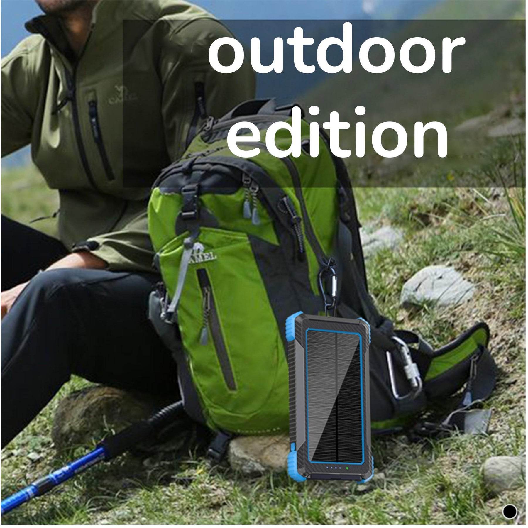 Powerbank Solar Outdoor Multipuertos 10000maH Carga Rápida