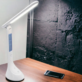 Lampara de Escritorio LED Recargable Touch con Reloj DL368