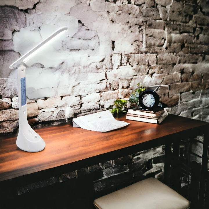 Lampara de Escritorio LED Recargable Touch con Reloj DL368