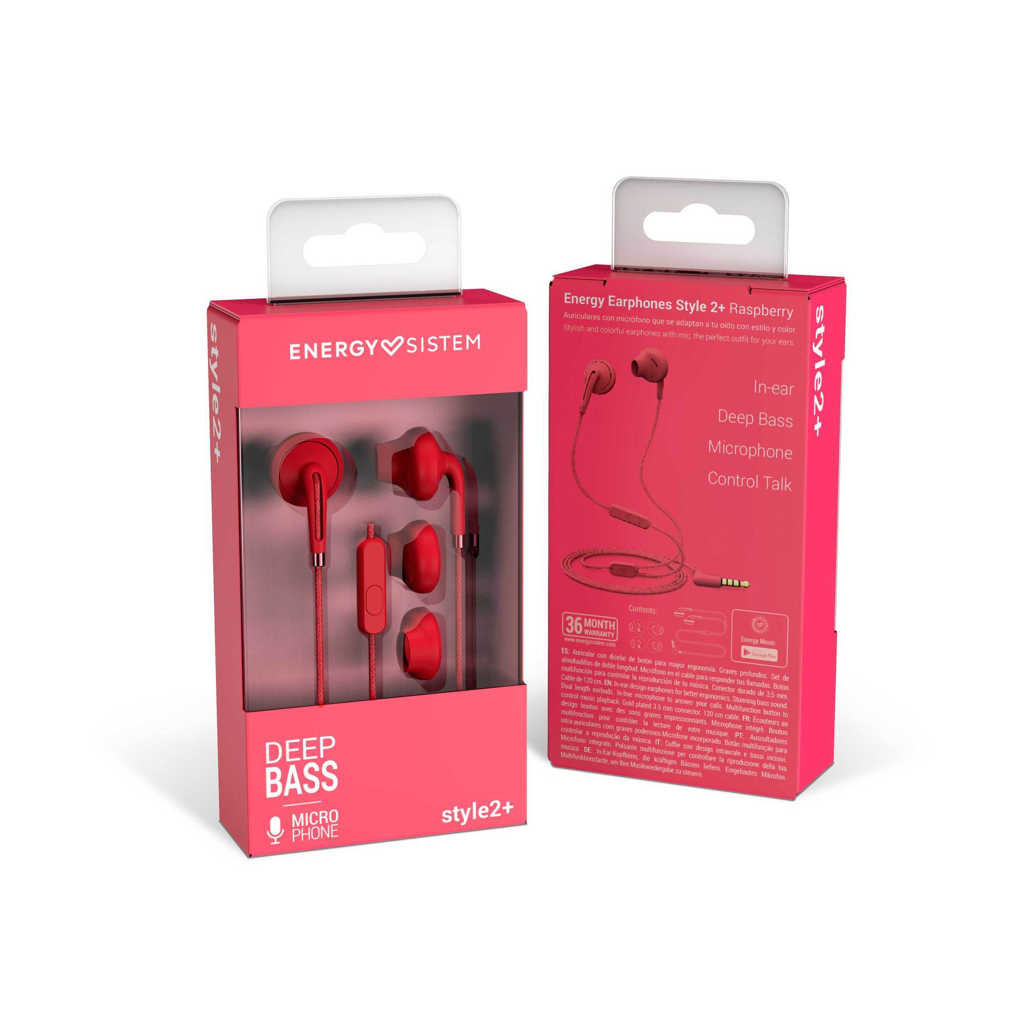 Audífonos con Manos Libre Energy Sistem Style2+ Raspberry