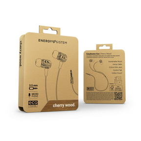 Audífonos de Madera Energy Sistem ECO Cherry Wood Jack 3.5mm