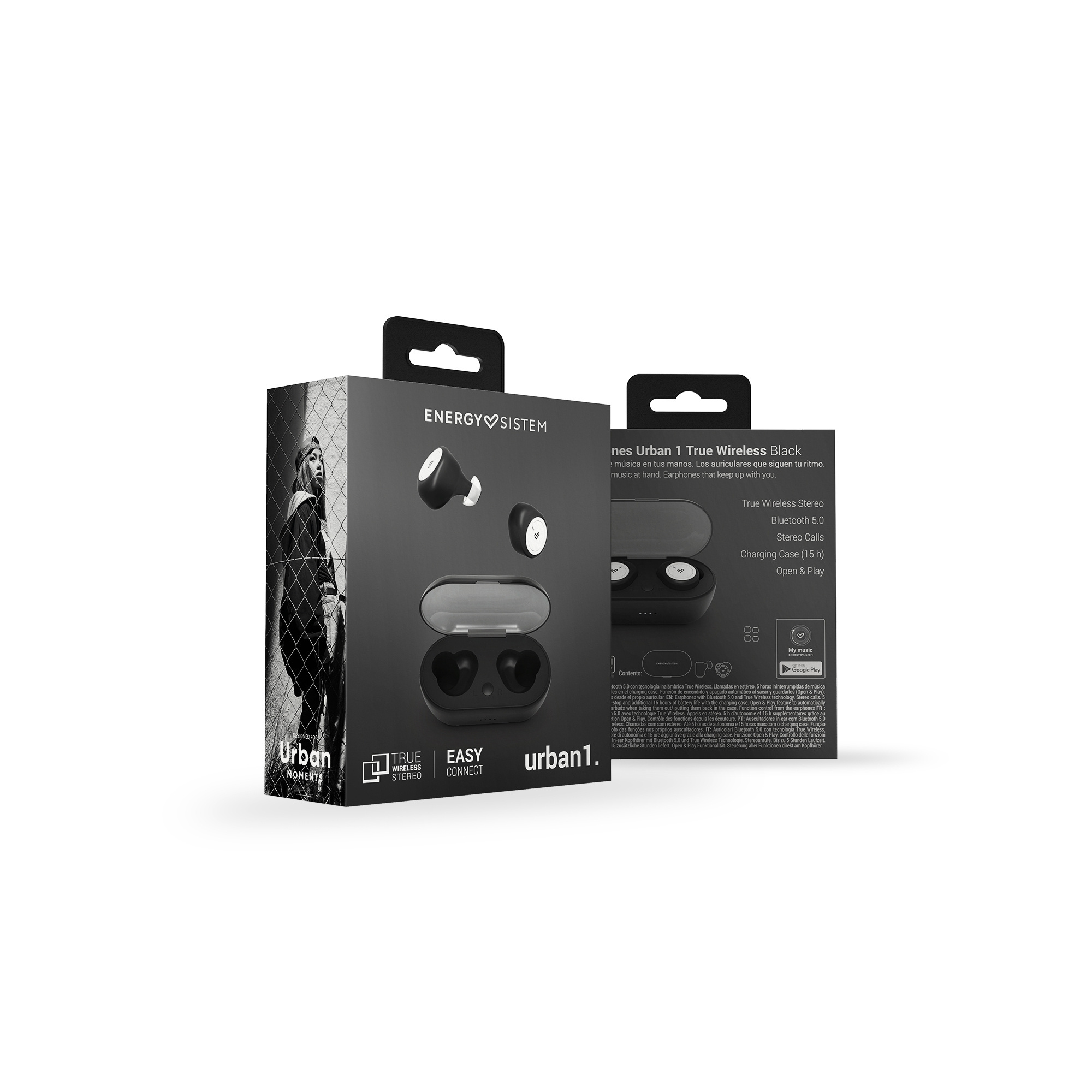 Audífonos Energy Sistem Urban 1 TWS Black 20 Horas 449767