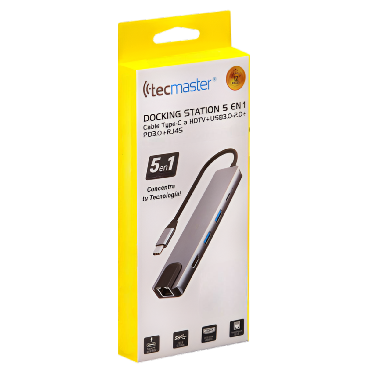 Docking Station Type-C 100W + HDMI 4K+ Ethernet+ Hub USB 3.0