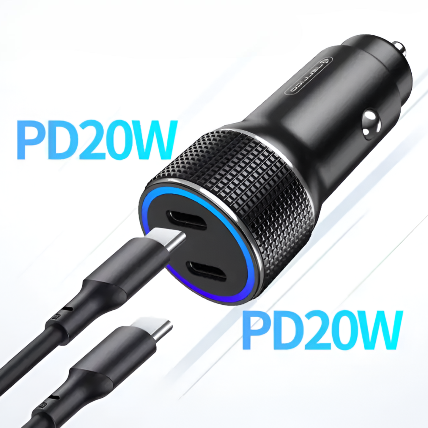 Cargador USB-C para Auto Dual Port Power Delivery 40W TM-200542