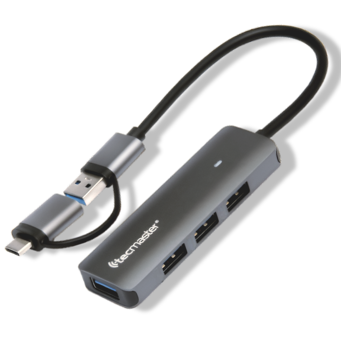 Hub USB 3.0 + Adaptador Type-C 5 Gbps Tecmaster TM-100543