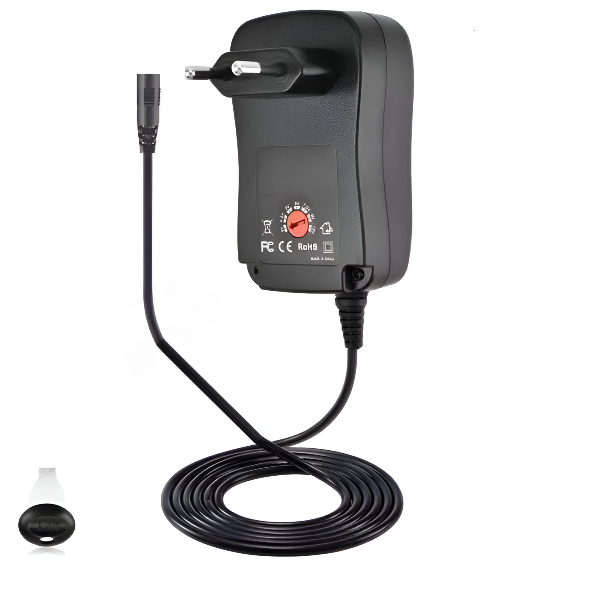 Transformador 12V Regulables 1.2A / 15W + 6 Plug Universales