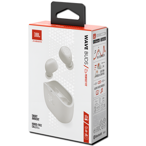 Audífonos JBL Bluetooth TWS Wave Buds Autonomía de 32H White