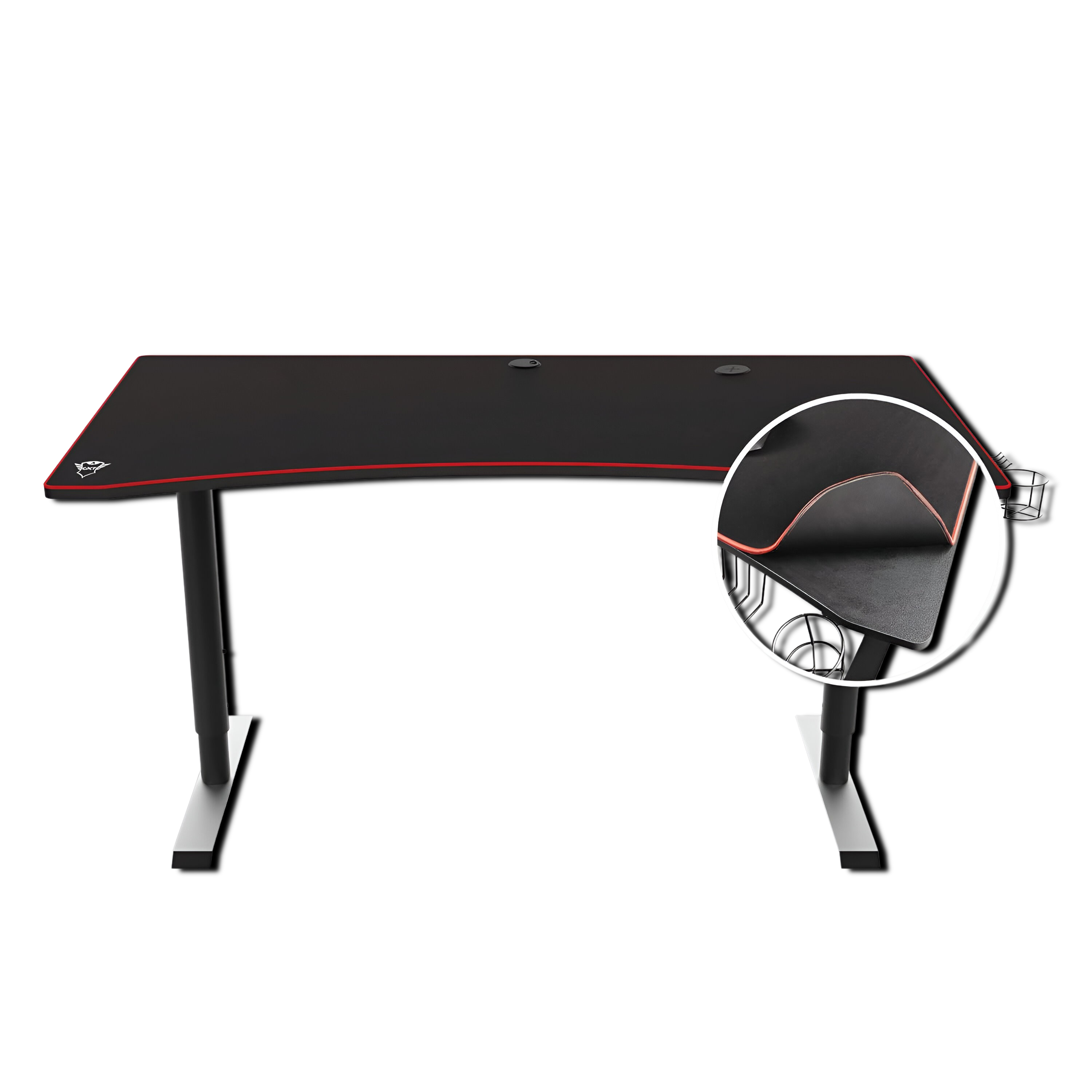Escritorio Gamer Trust Magnicus GXT 1190 XXL + Wireless Qi