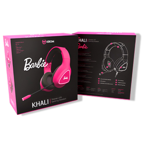 Audífonos Gamer de Barbie Rosados KROM KHALI Multiplataforma