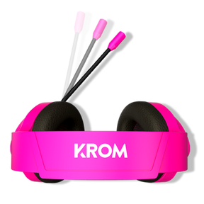 Audífonos Gamer de Barbie Rosados KROM KHALI Multiplataforma