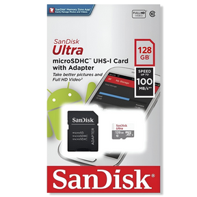 Memoria Micro SD Sandisk 128 GB 100Mbps Clase 10 Deluxe