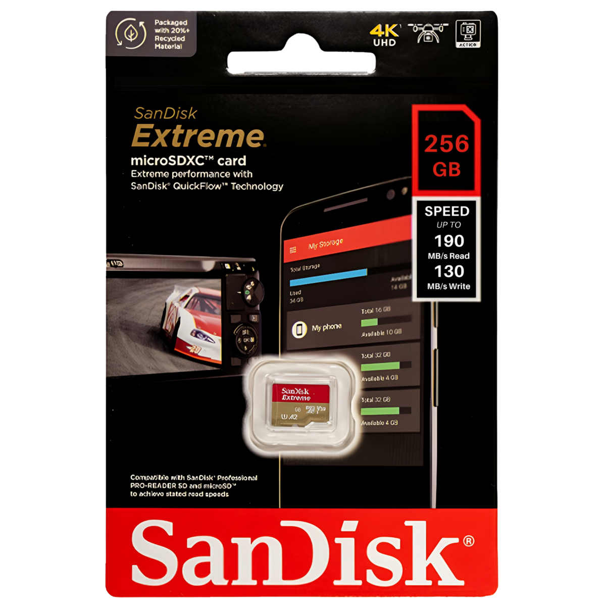 Memoria Micro SD SanDisk 256 GB Extreme Line A2 190 MB/s 4K