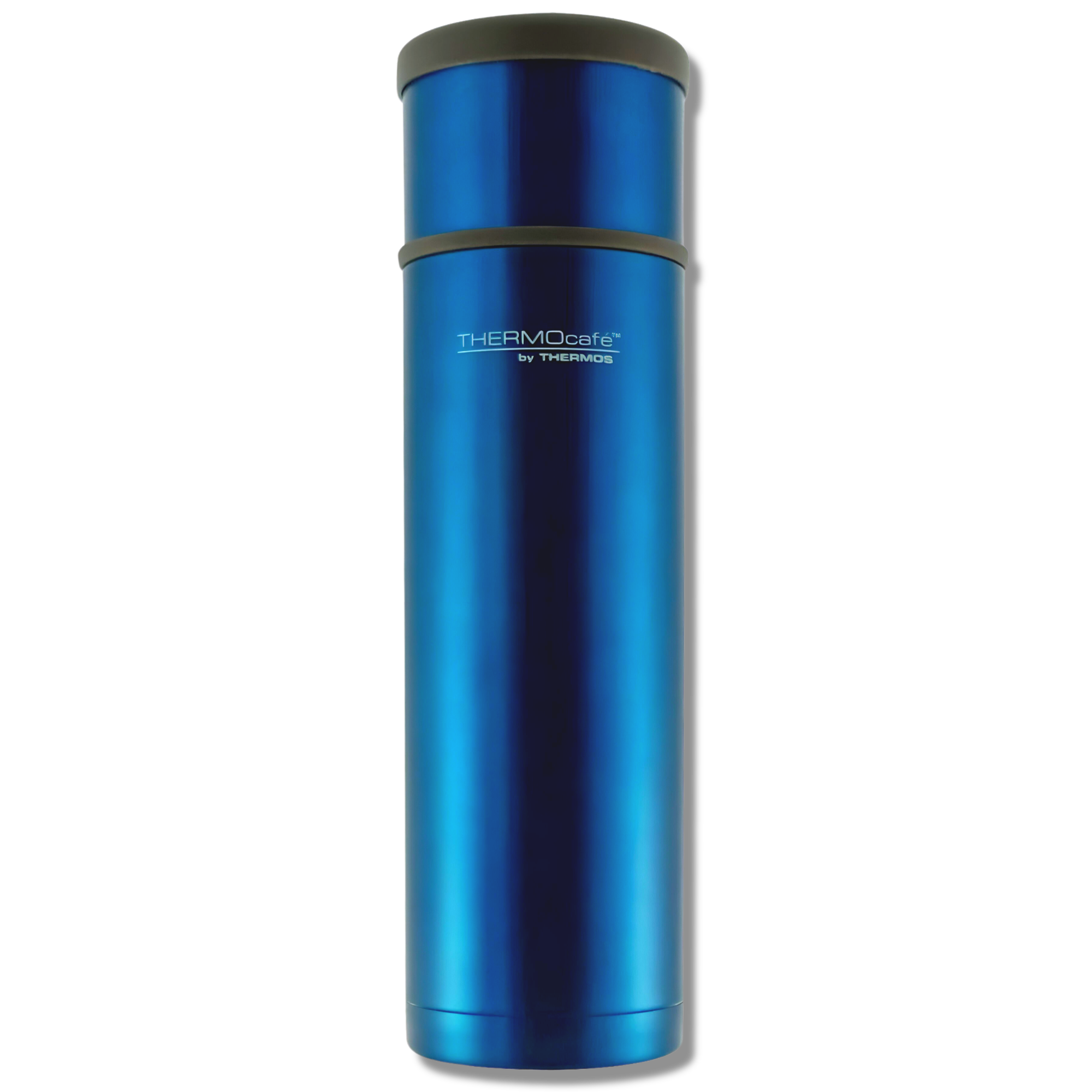 Termo Premium de Acero Inoxidable 0.5L Azul Metalizado 12H/24H