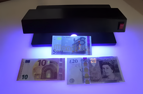 Detector De Billetes Falsos Deluxe Doble Luz Ultra Violeta