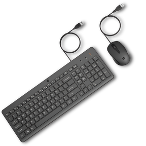 KIT Teclado y Mouse Alámbrico USB HP 150 Black Edition