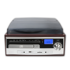 Toca Disco Tornamesa IRT Bluetooth/Aux/Cassette/USB/CD/SD/FM