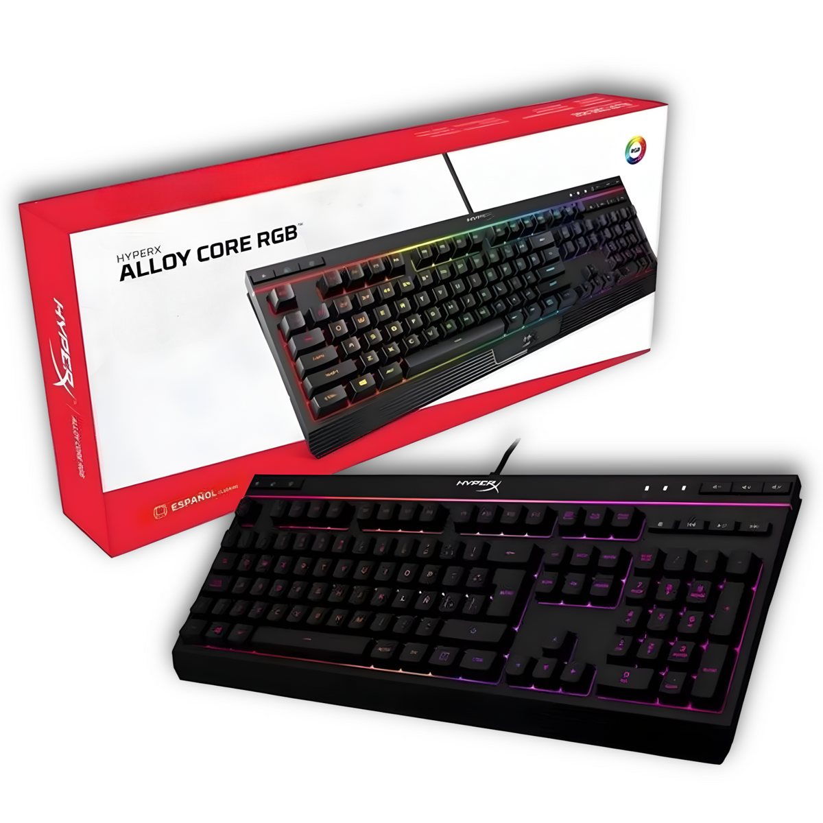 Teclado Gamer HyperX Alloy Core RGB IPX Multiplataformas