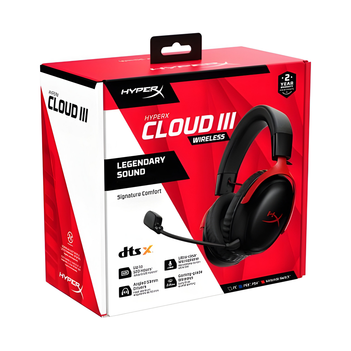 Audífonos HyperX Cloud III Legendary Sound Wireless RED