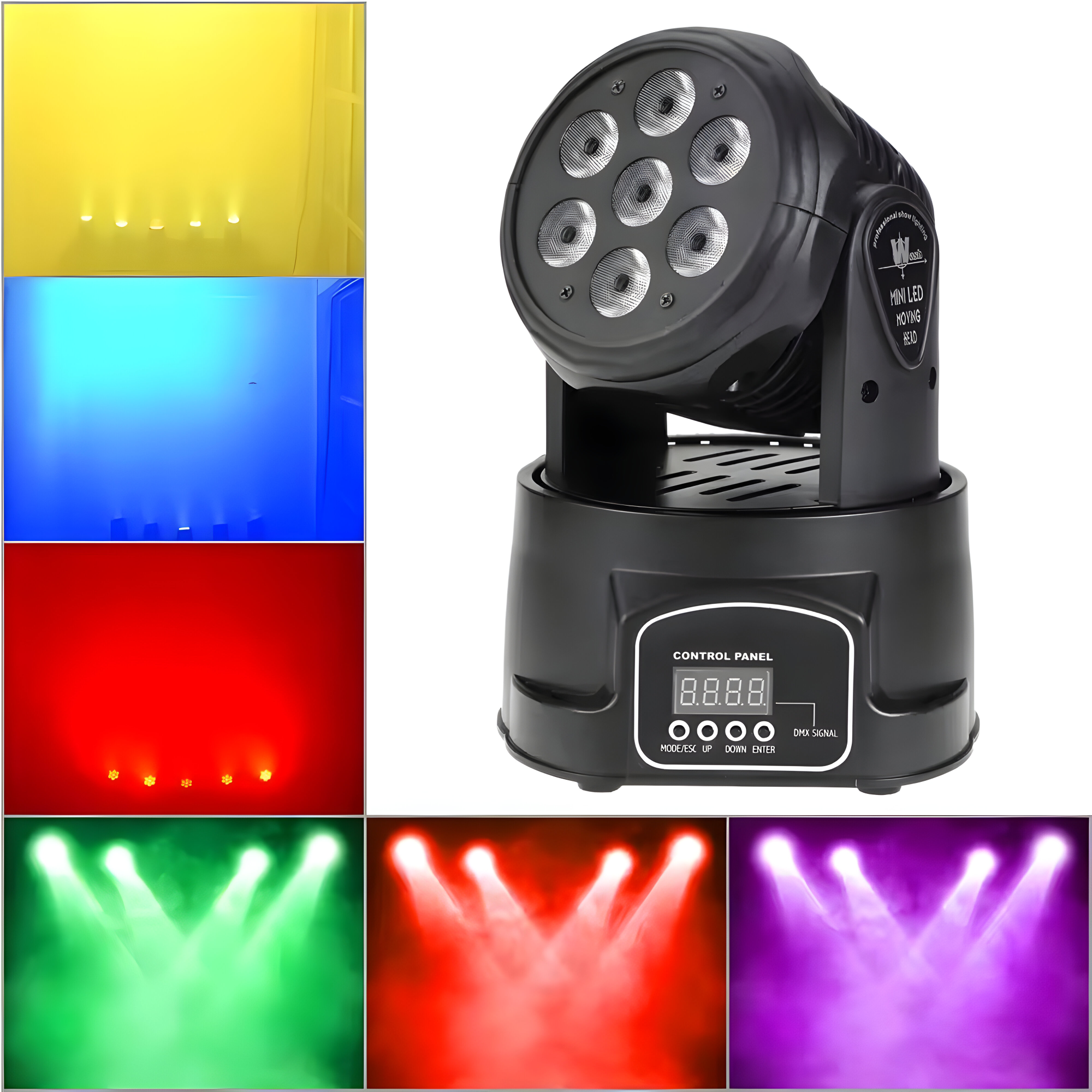 Cabeza Robótica Ritmica DMX DJPower Full RGB LED 56W M070Pro